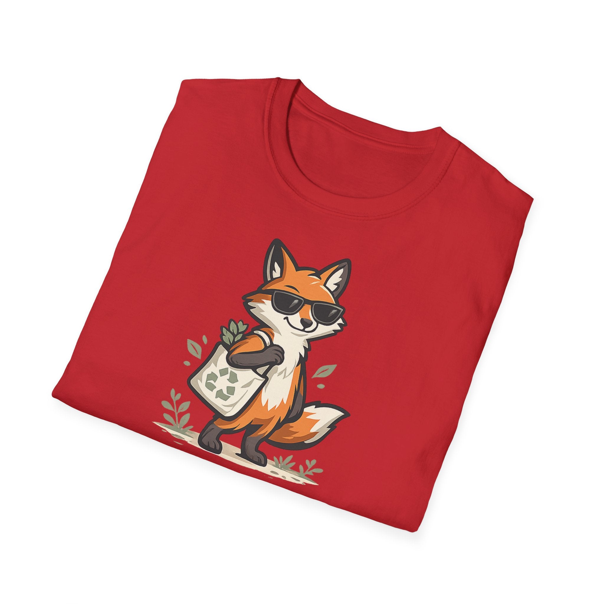Fox Illustration T-Shirt — "Durable Mais Méfiant" Cute Fox Graphic Tee