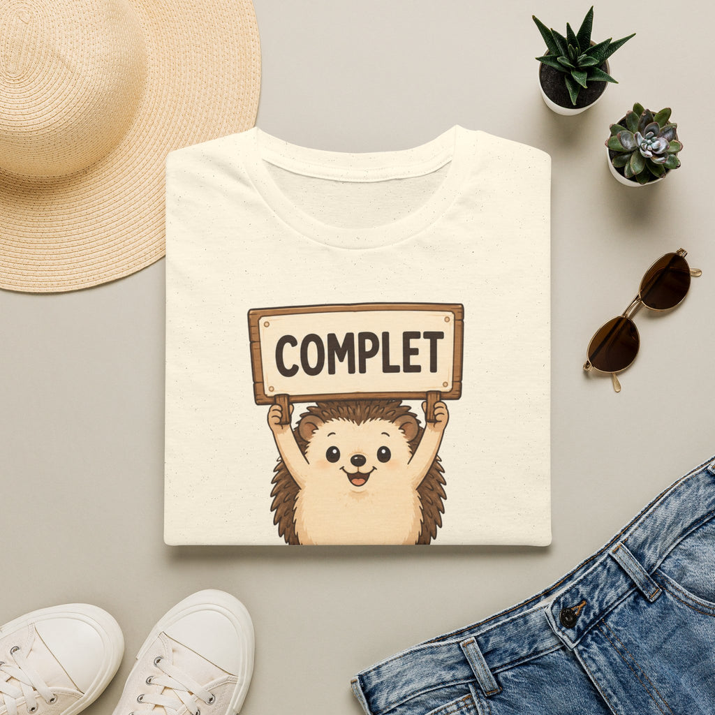 T-shirt « Complet » avec hérisson mignon — T-shirt graphique drôle « Complet »