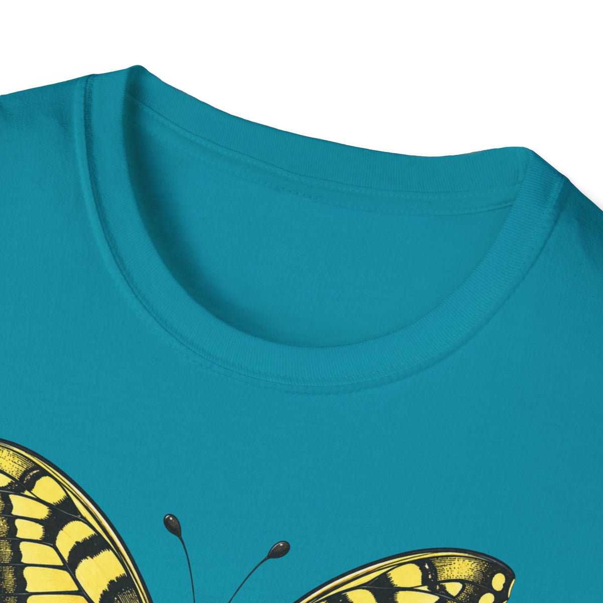 T-shirt graphique papillon — Machaon jaune vintage