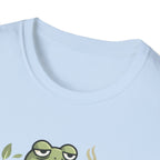 Frog Composting T-Shirt – "J'essaie de composter mes problèmes" French Eco Humor Tee