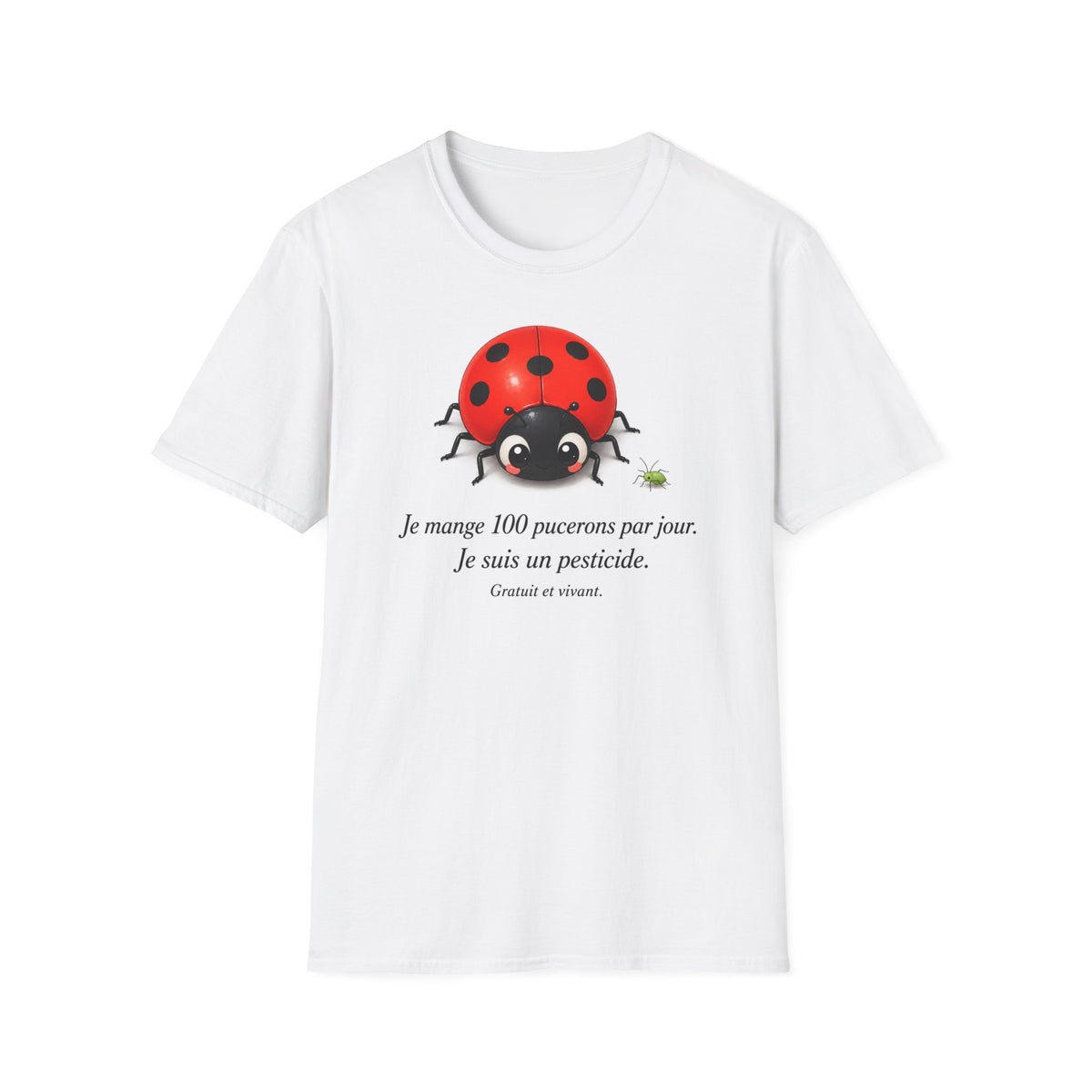 T-shirt Coccinelle — « Je mange 100 pucerons par jour »