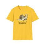 Eco Snail T-Shirt — "Fast fashion? Non merci" Sustainable Fashion Tee