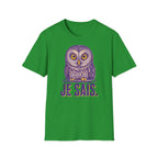 T-shirt graphique avec hibou — Hibou violet avec inscription « Je sais. »