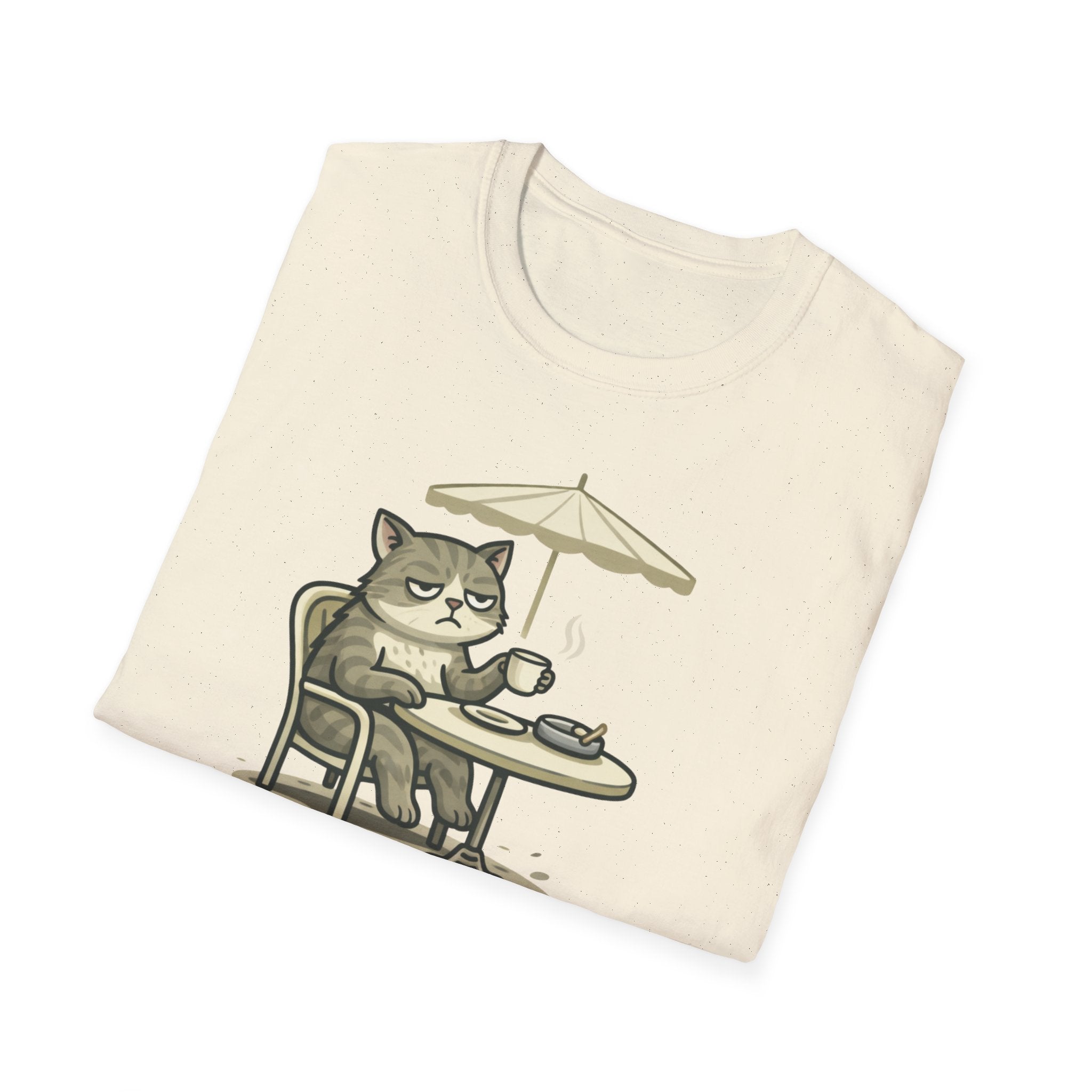 Lazy Cat Café T‑Shirt – 'J'avais raison mais j'ai la flemme' French Cat Graphic Tee
