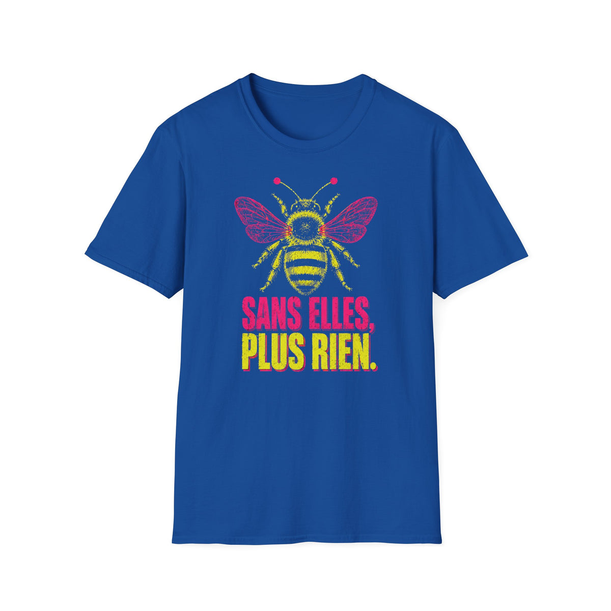 T-shirt graphique Abeille — « Sans elles, plus rien. » — T-shirt féministe en hommage aux pollinisatrices
