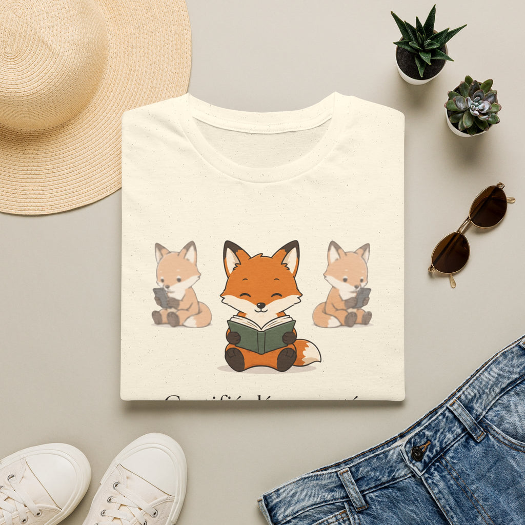 T-shirt Renards lecteurs — Adorables renards dessinés « Reconnecteur certifié »