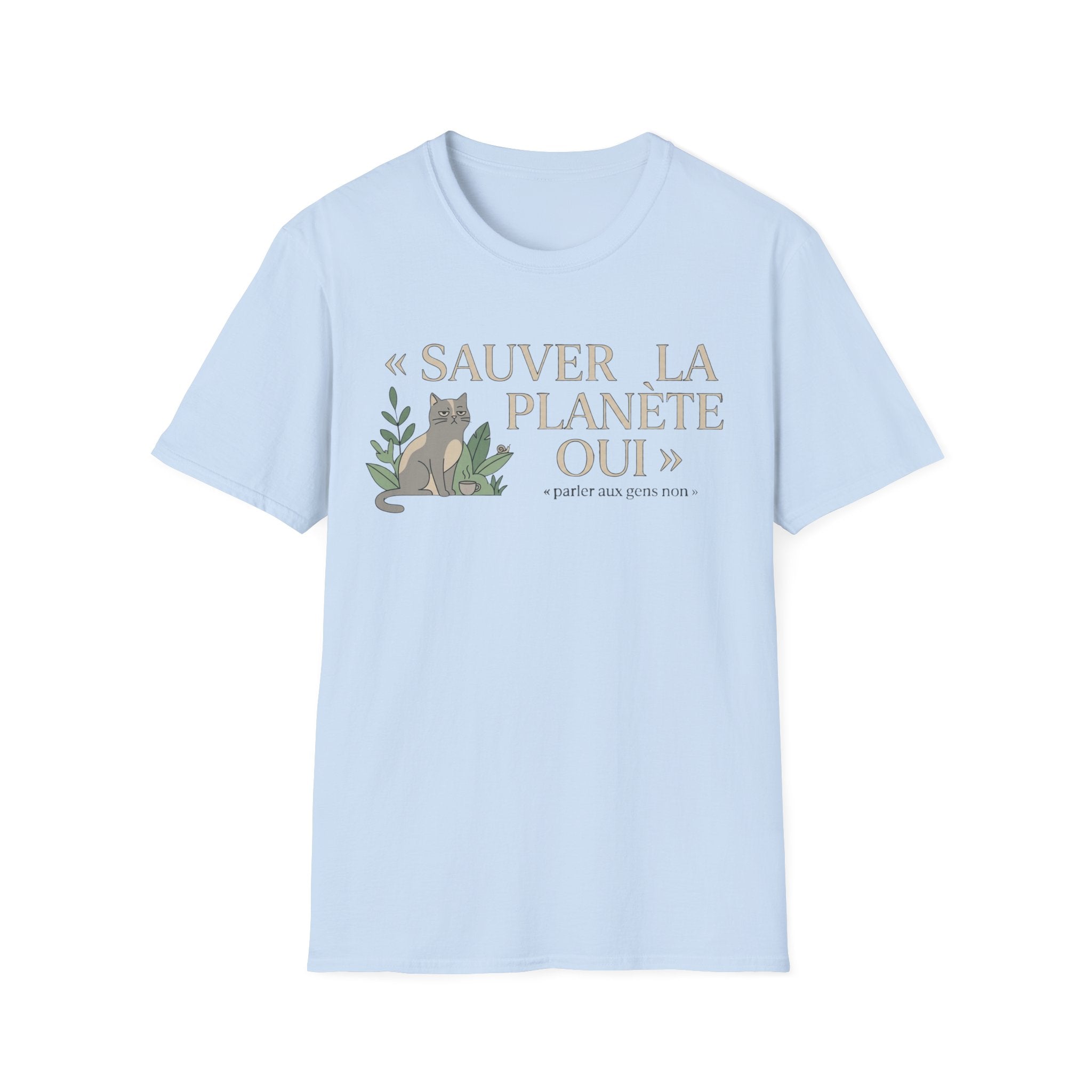 T-Shirt — "Sauver la Planète Oui" Eco Plant Graphic Tee