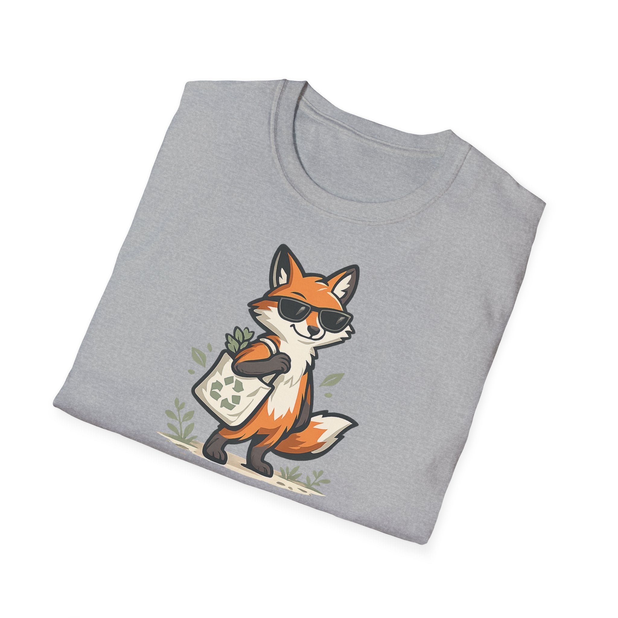 Fox Illustration T-Shirt — "Durable Mais Méfiant" Cute Fox Graphic Tee
