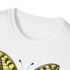 T-shirt graphique papillon — Machaon jaune vintage