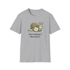Eco Snail T-Shirt — "Fast fashion? Non merci" Sustainable Fashion Tee
