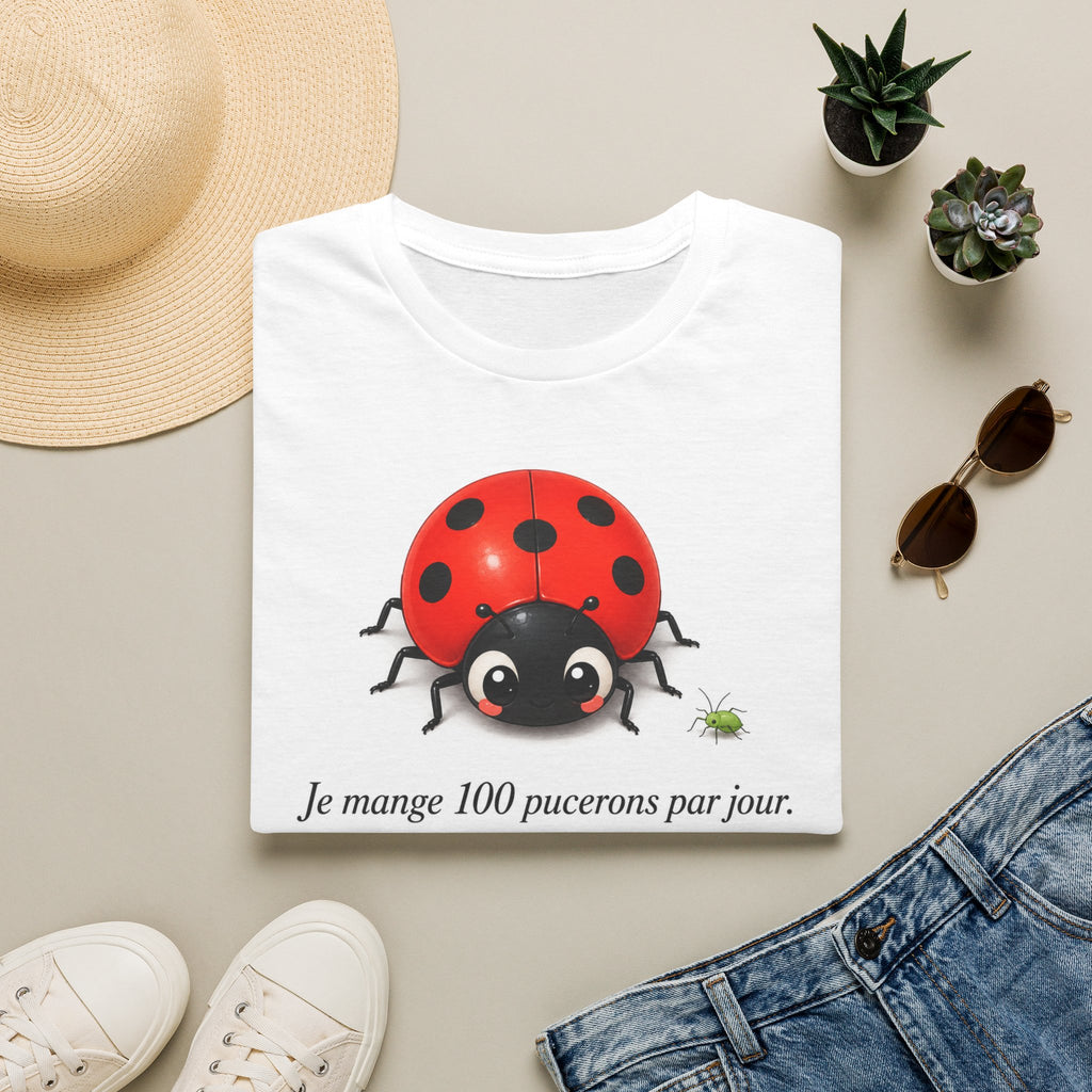 T-shirt Coccinelle — « Je mange 100 pucerons par jour »