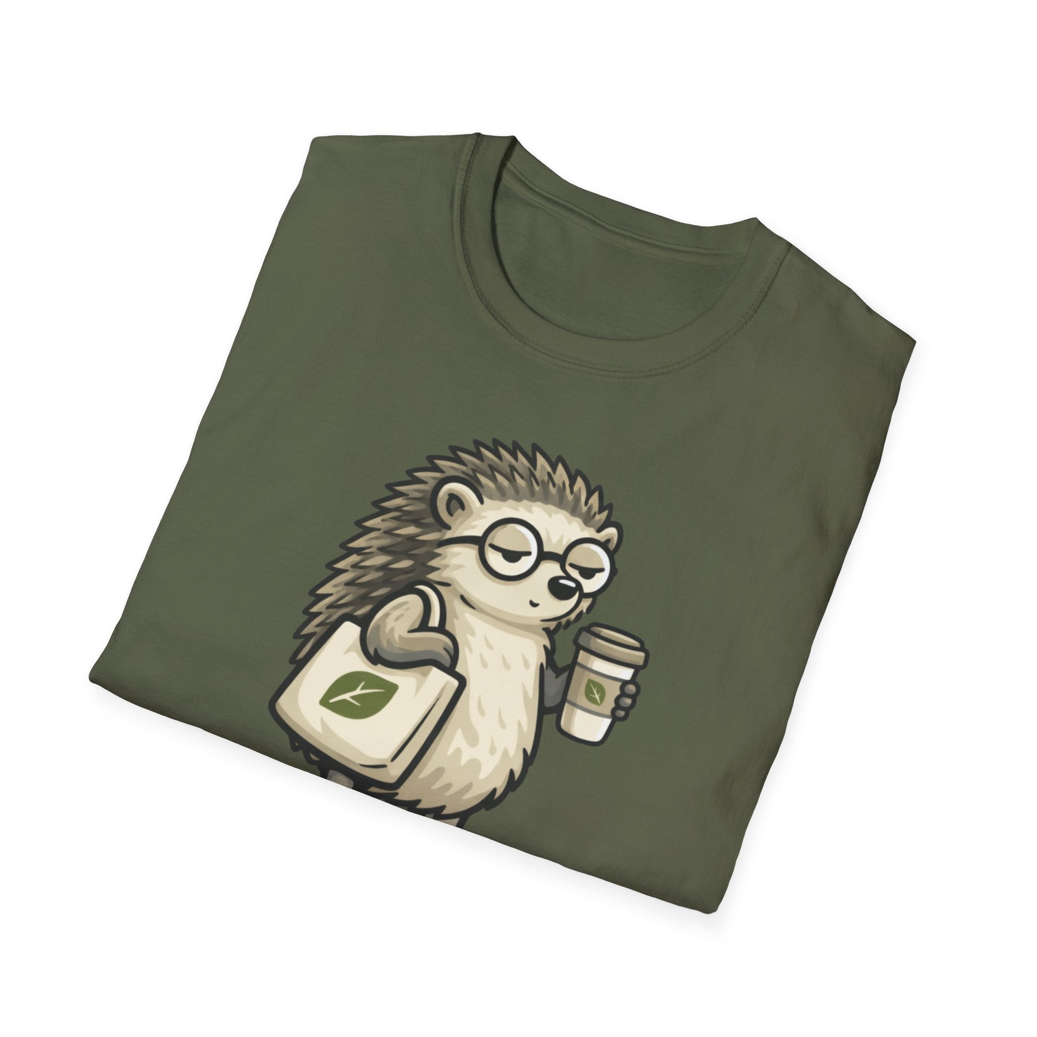 Eco Hedgehog T‑Shirt — "Écolo mais fatigué" Cute Eco-Friendly Graphic Tee