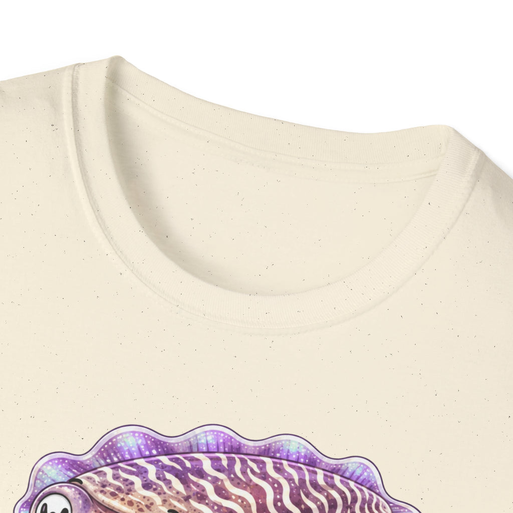 T-shirt illustré avec une seiche — « Je change de couleur en 200 millisecondes »