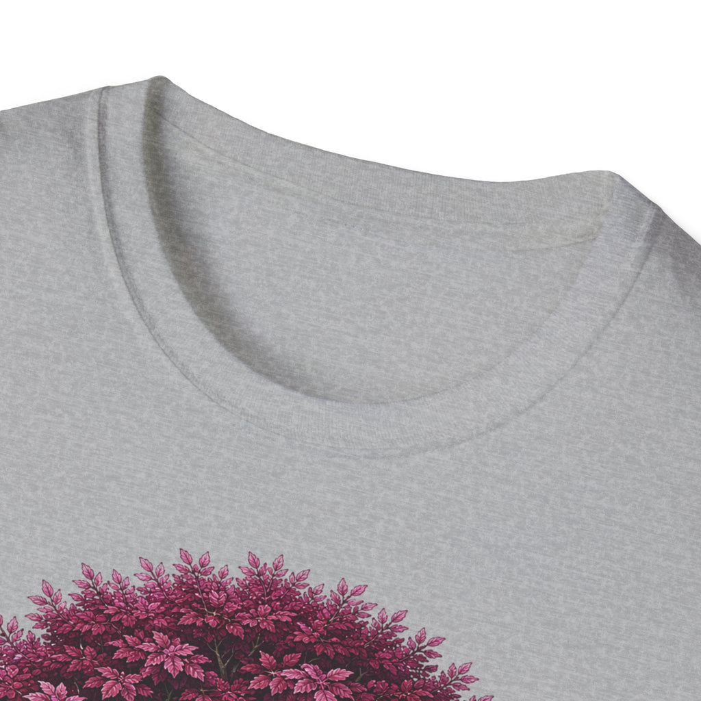 T-Shirt — Cute Purple Tree Illustration with French Quote
