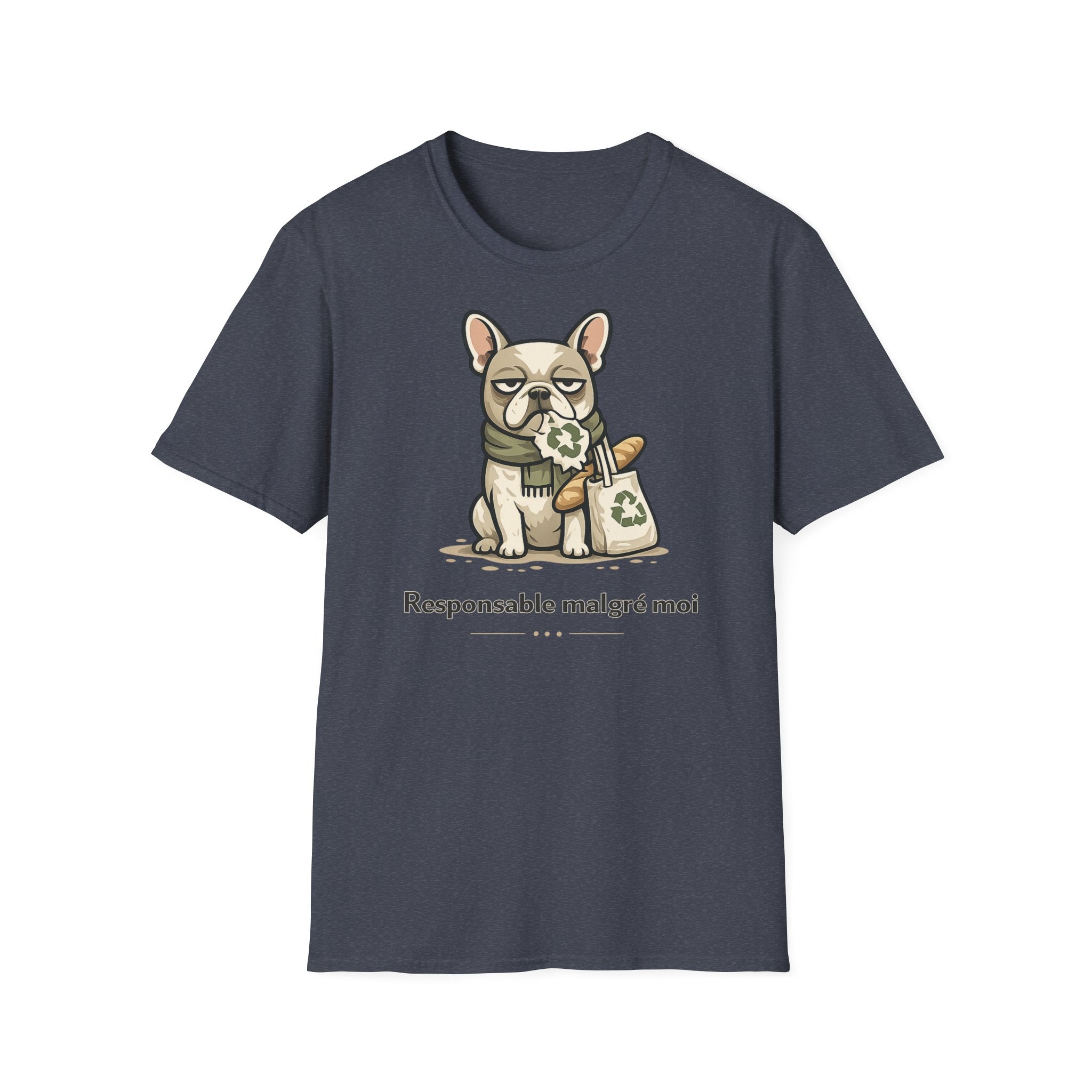 T-Shirt — Cute French Bulldog Graphic “Responsable malgré moi”