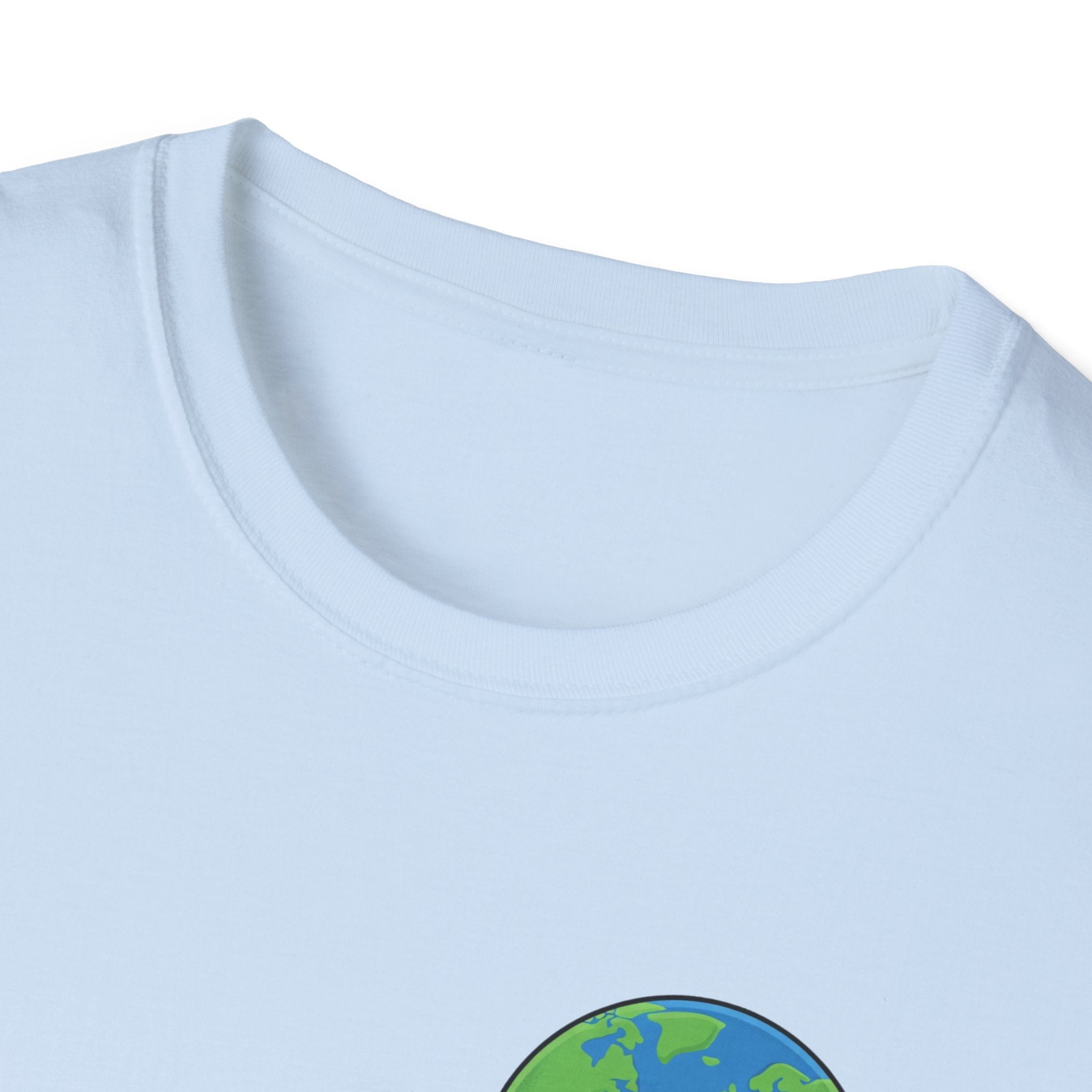 Earth Hugging Coffee T-Shirt — Cute Planet Drinking Coffee Graphic Tee