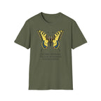 T-shirt graphique papillon — Machaon jaune vintage