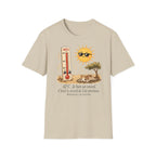 T-shirt graphique « Canicule » — Design thermomètre ensoleillé affichant 42 °C
