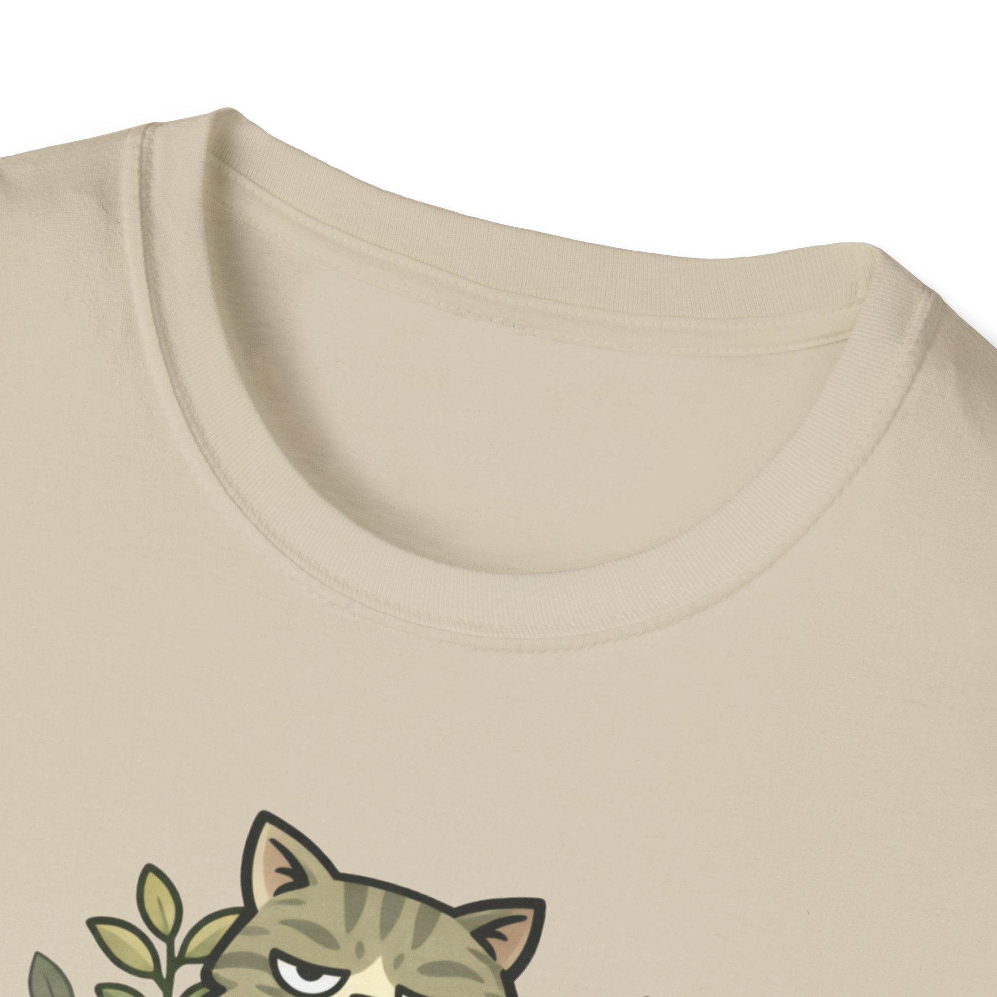 Cat & Plants T‑Shirt — "Sauver la planète oui, parler aux gens non" Eco Cat Graphic Tee