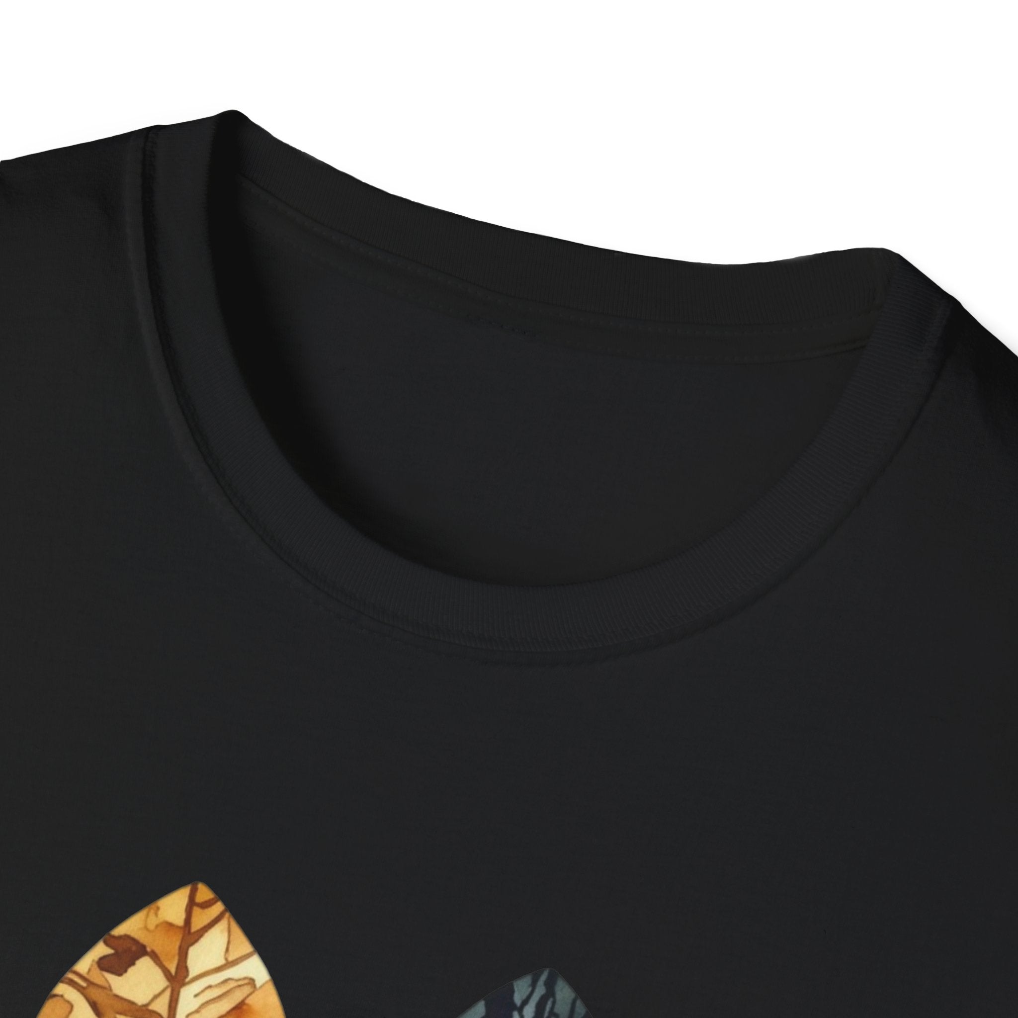 Nature Paw Print T-Shirt — Colorful Leaf & Stone Paw Design