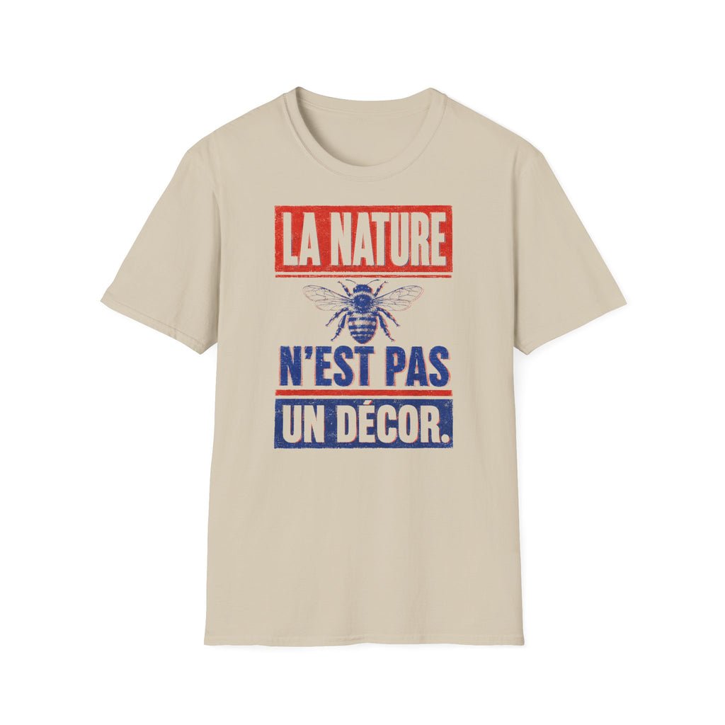 T-shirt — « La nature n’est pas un décor » — T-shirt graphique pour la protection des abeilles
