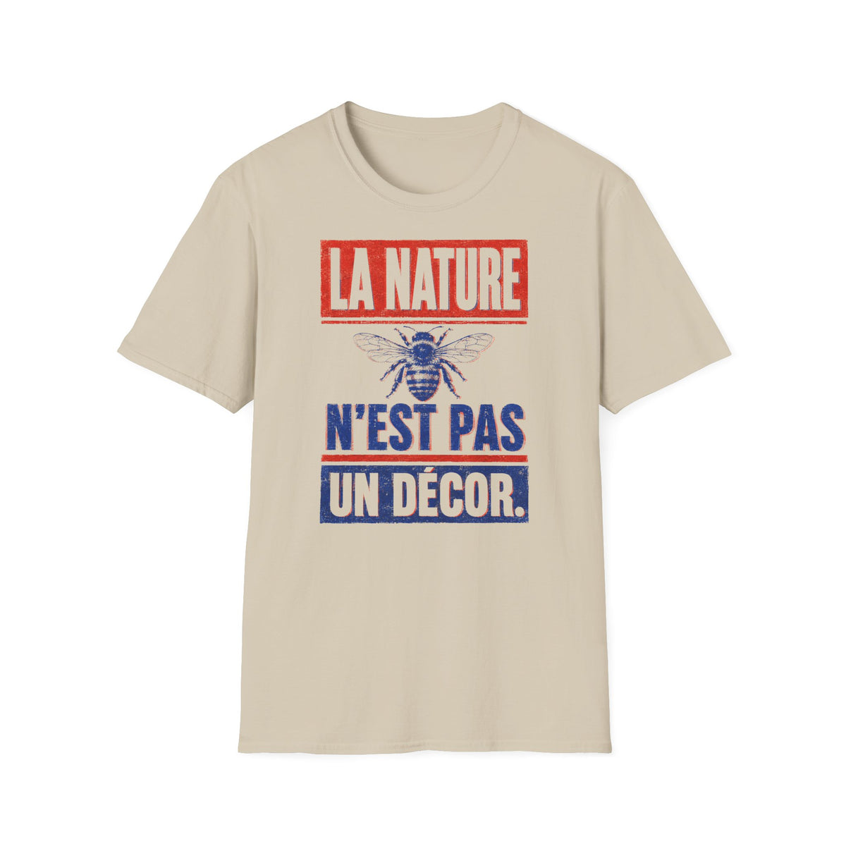 T-shirt — « La nature n’est pas un décor » — T-shirt graphique pour la protection des abeilles