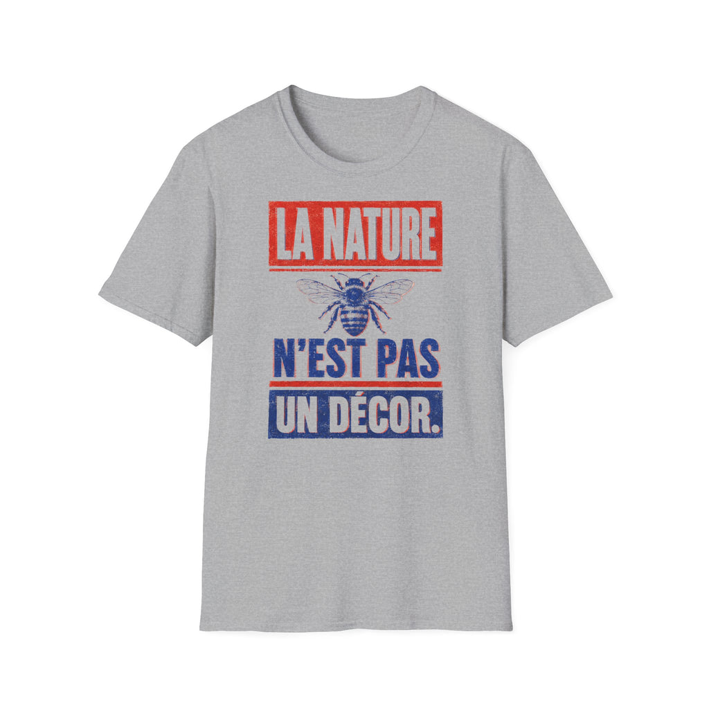 T-shirt — « La nature n’est pas un décor » — T-shirt graphique pour la protection des abeilles