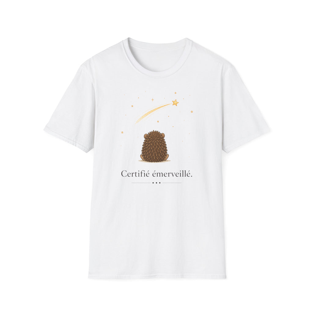 T-shirt Hérisson et étoile filante — Adorable illustration « Étoile émerveille »