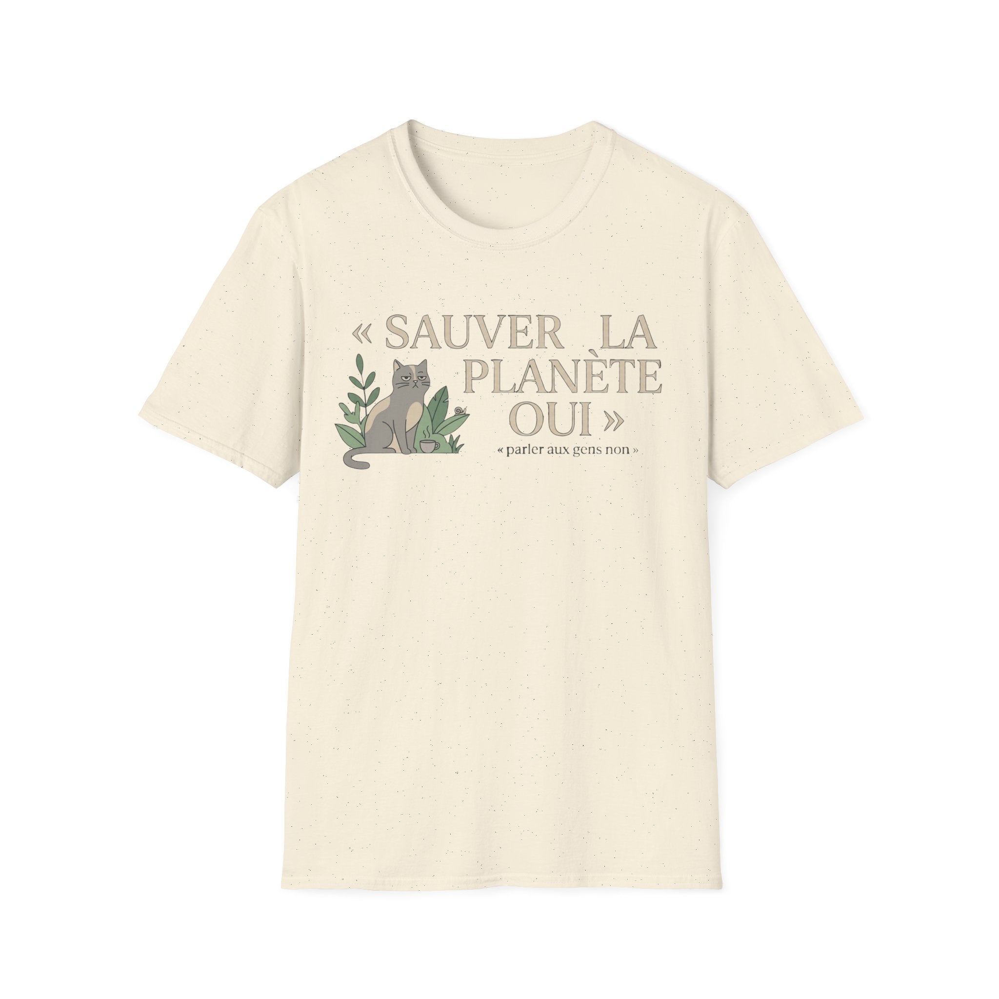 T-Shirt — "Sauver la Planète Oui" Eco Plant Graphic Tee