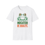 T-shirt illustré avec grenouille — « Indicateur de qualité »