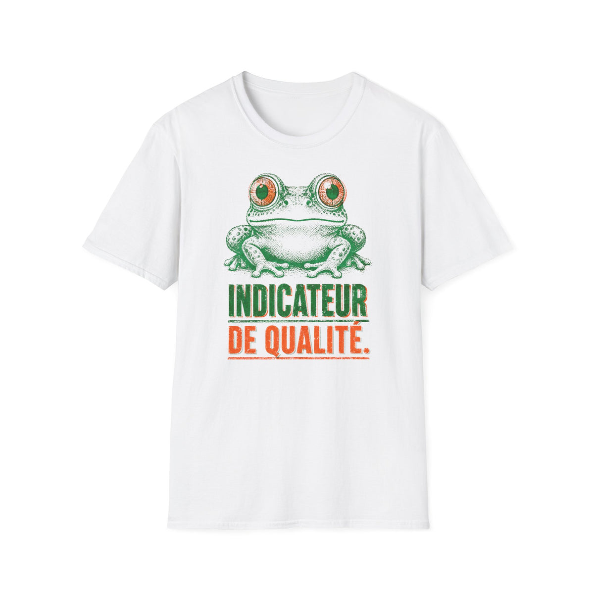 T-shirt illustré avec grenouille — « Indicateur de qualité »