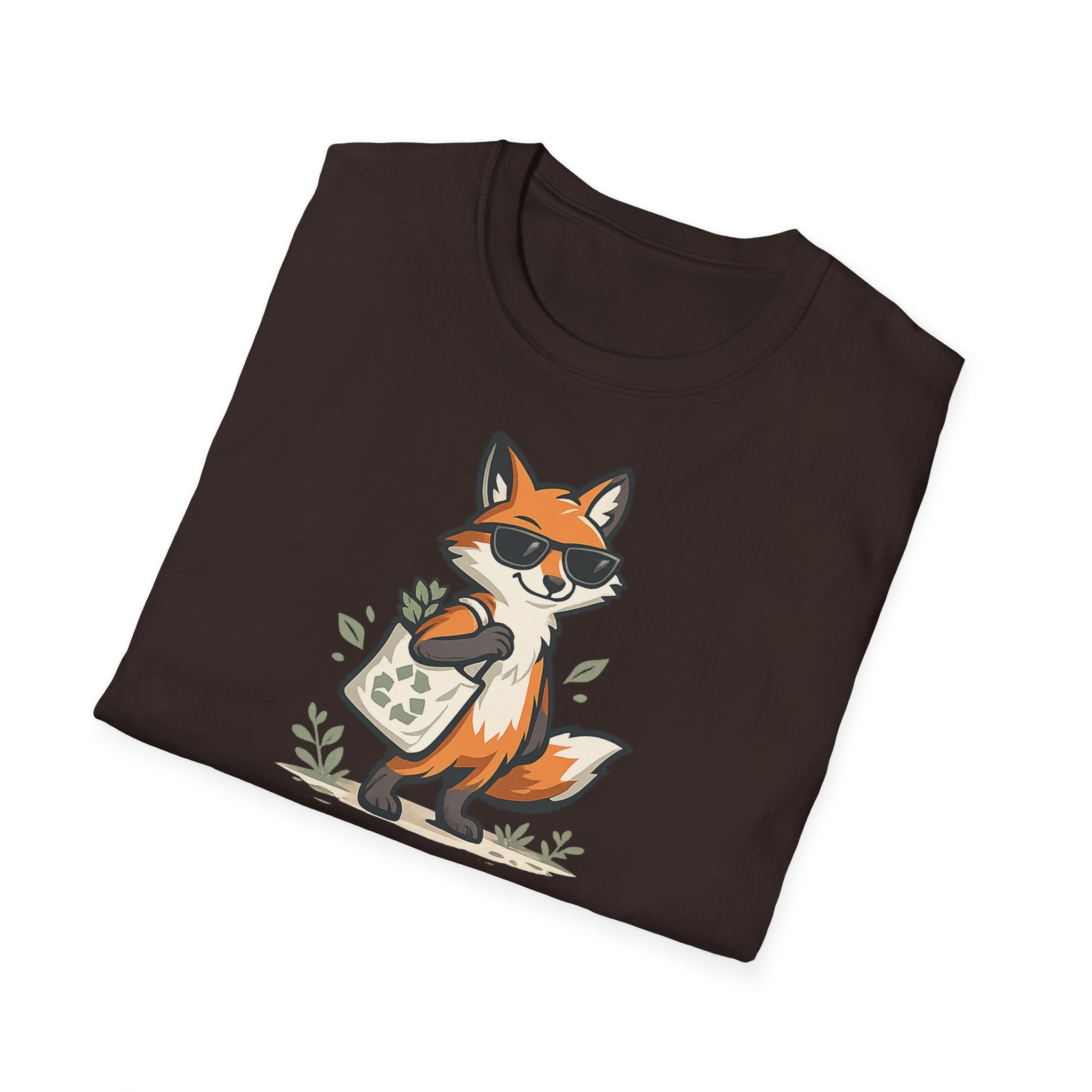 Fox Illustration T-Shirt — "Durable Mais Méfiant" Cute Fox Graphic Tee