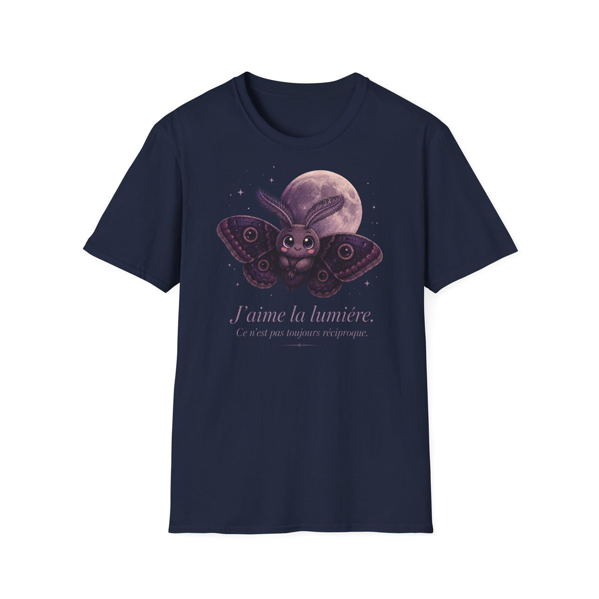 T-shirt avec papillon de nuit et lune — « La Lune » — T-shirt graphique