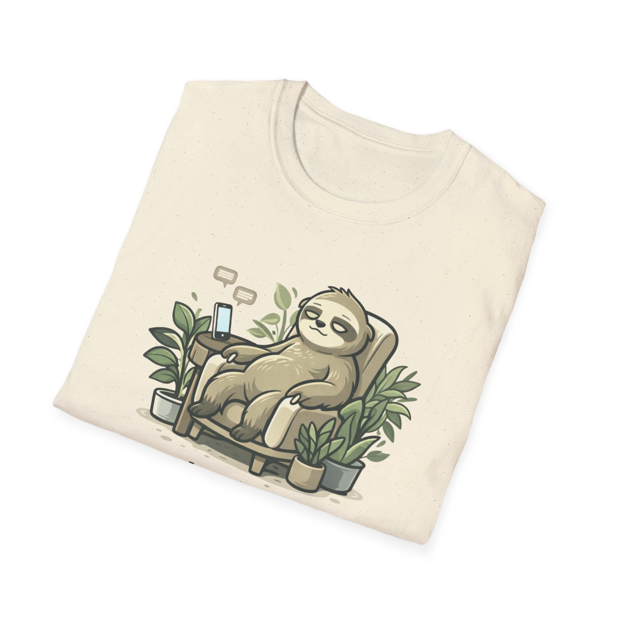 Sloth Eco T-Shirt — "Je sauve la planète demain" Cute Sustainable Vibe Tee
