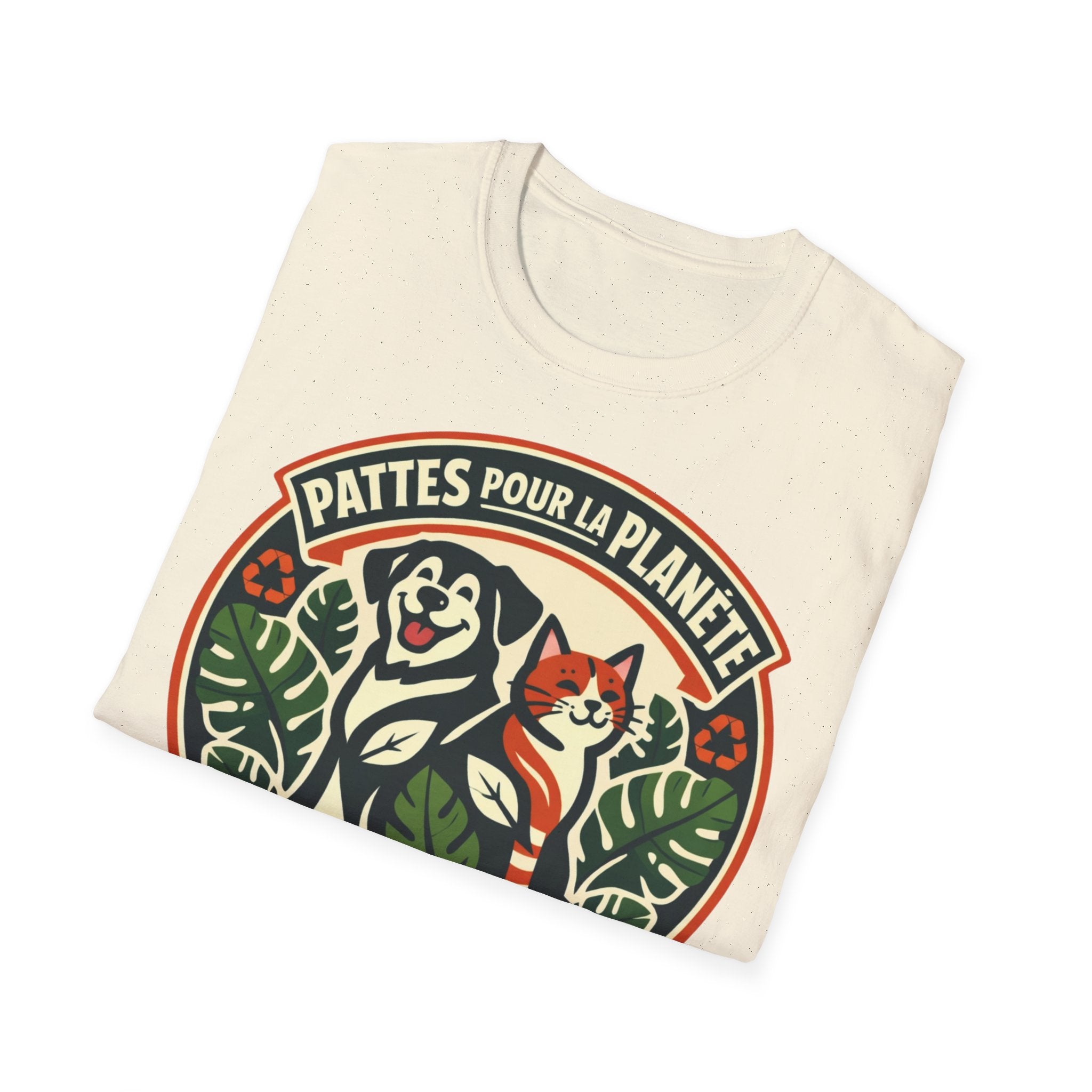 T-Shirt — "Pattes Pour La Planète" Eco Pet Rescue Tee (Adopte • Réutilise • Aime)