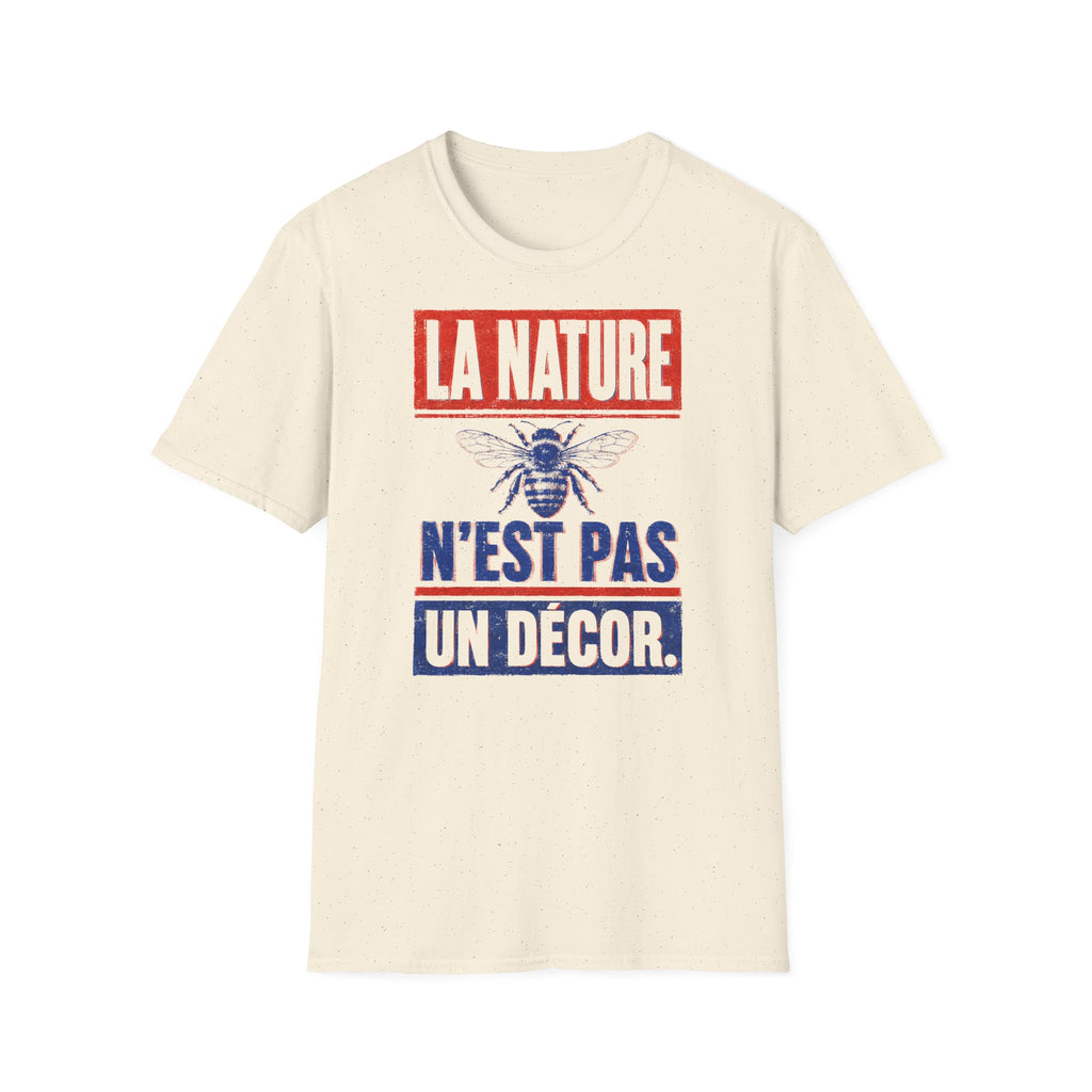 T-shirt — « La nature n’est pas un décor » — T-shirt graphique pour la protection des abeilles