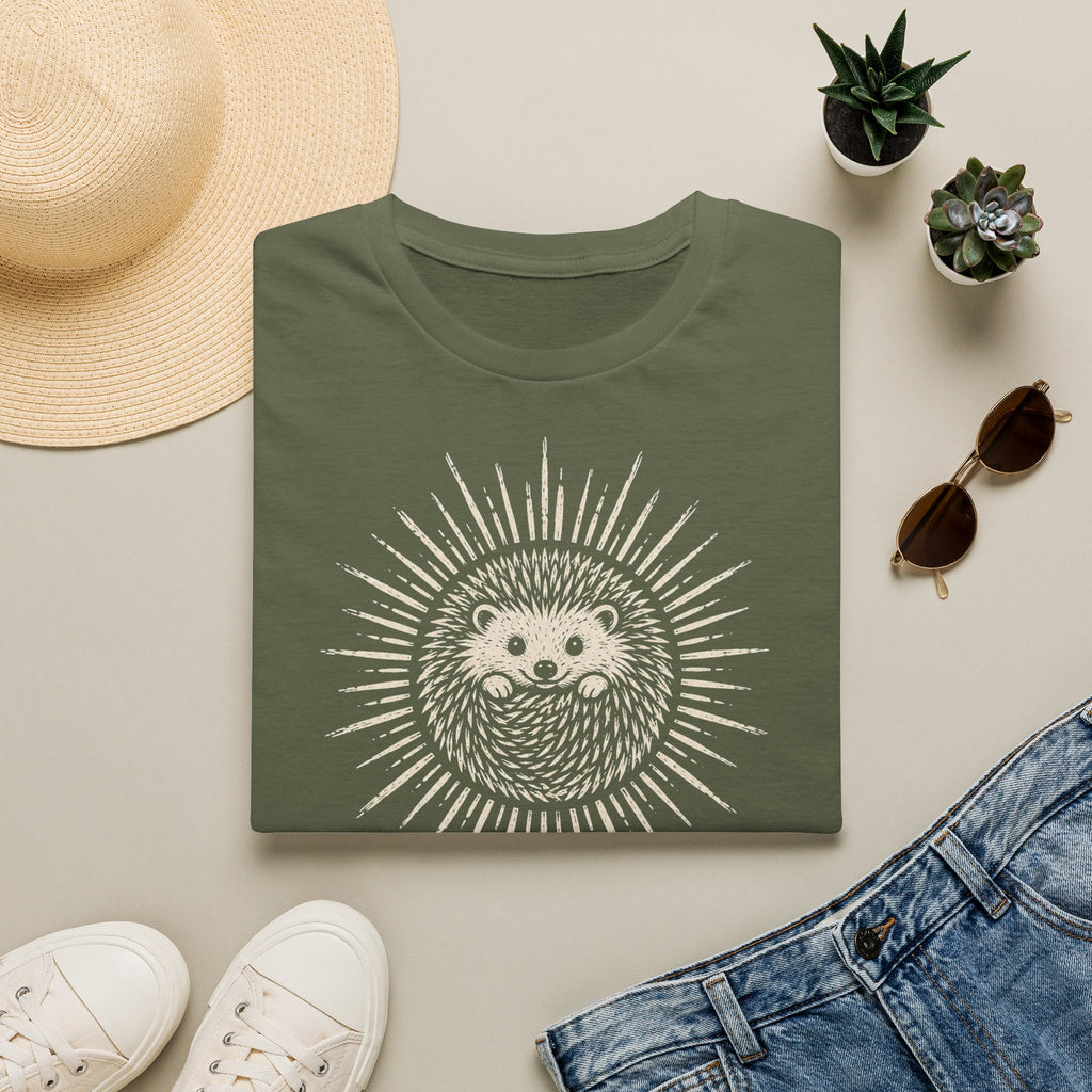 T-shirt Hérisson et énergie renouvelable — « Mon énergie est renouvelable » — T-shirt graphique écoresponsable