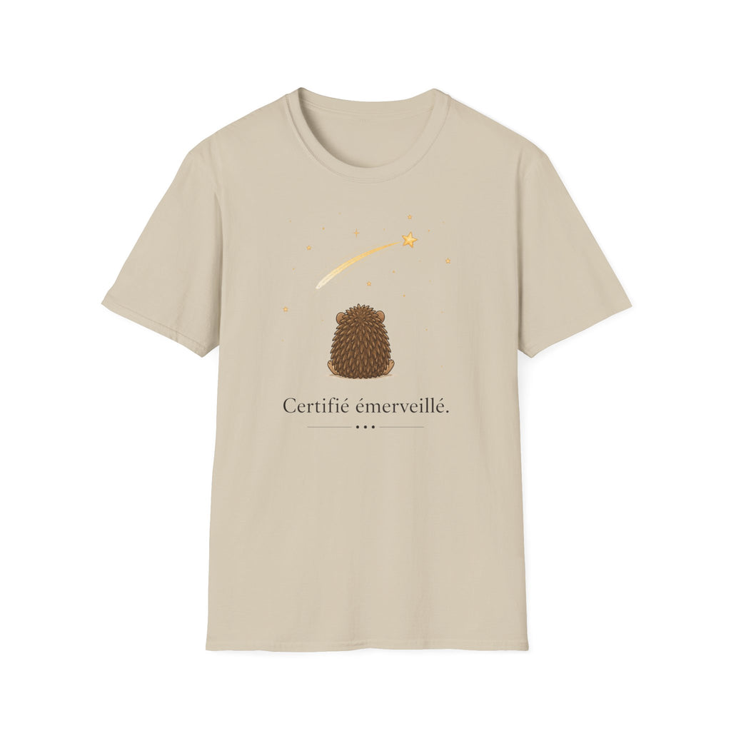 T-shirt Hérisson et étoile filante — Adorable illustration « Étoile émerveille »