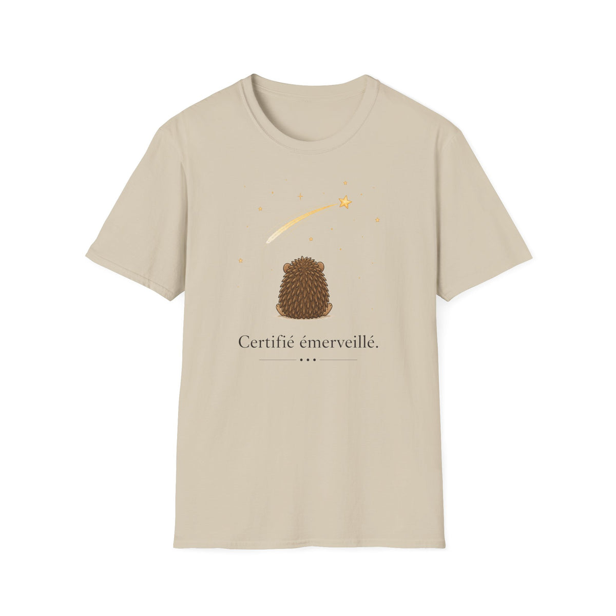 T-shirt Hérisson et étoile filante — Adorable illustration « Étoile émerveille »