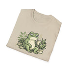 Frog Composting T-Shirt – "J'essaie de composter mes problèmes" French Eco Humor Tee