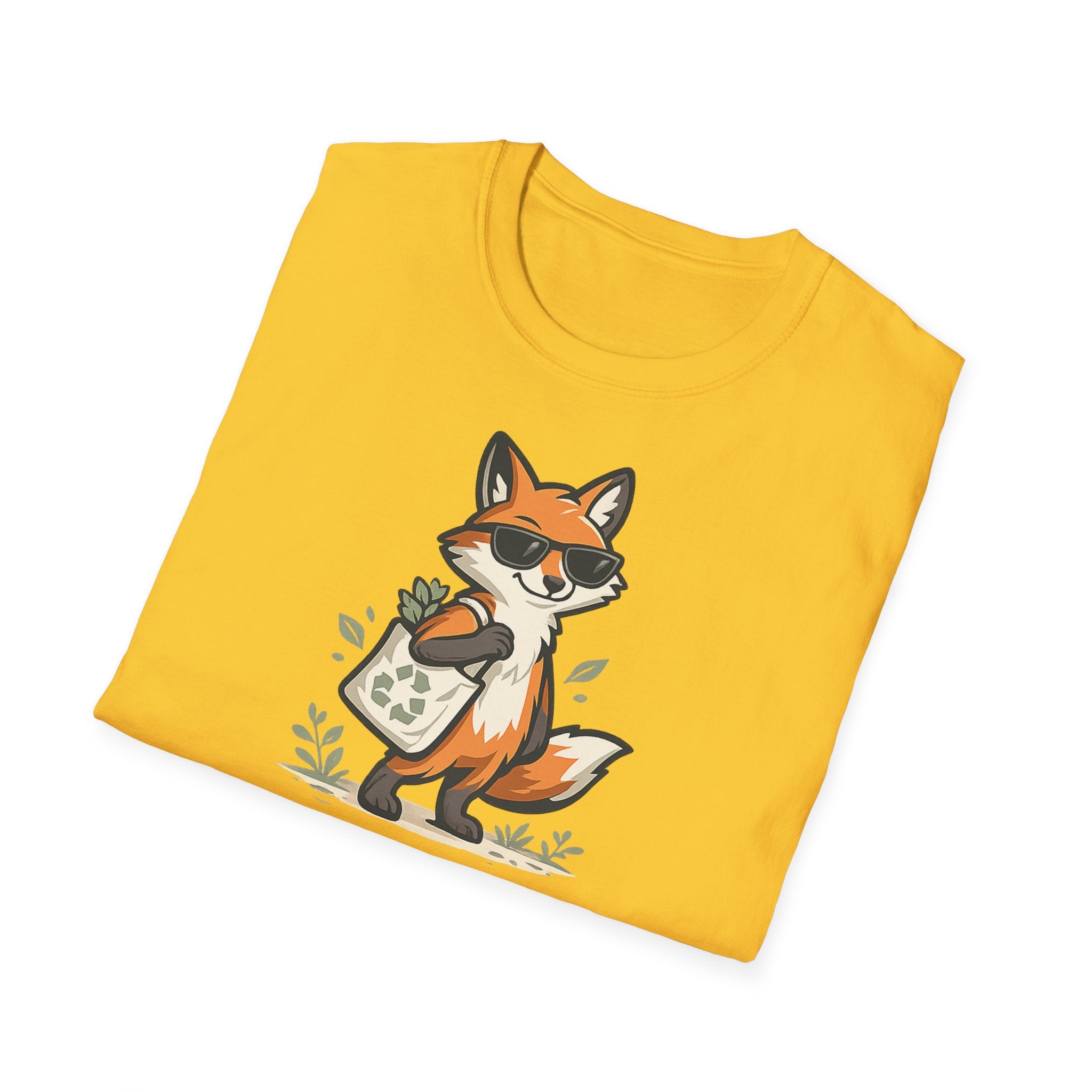 Fox Illustration T-Shirt — "Durable Mais Méfiant" Cute Fox Graphic Tee