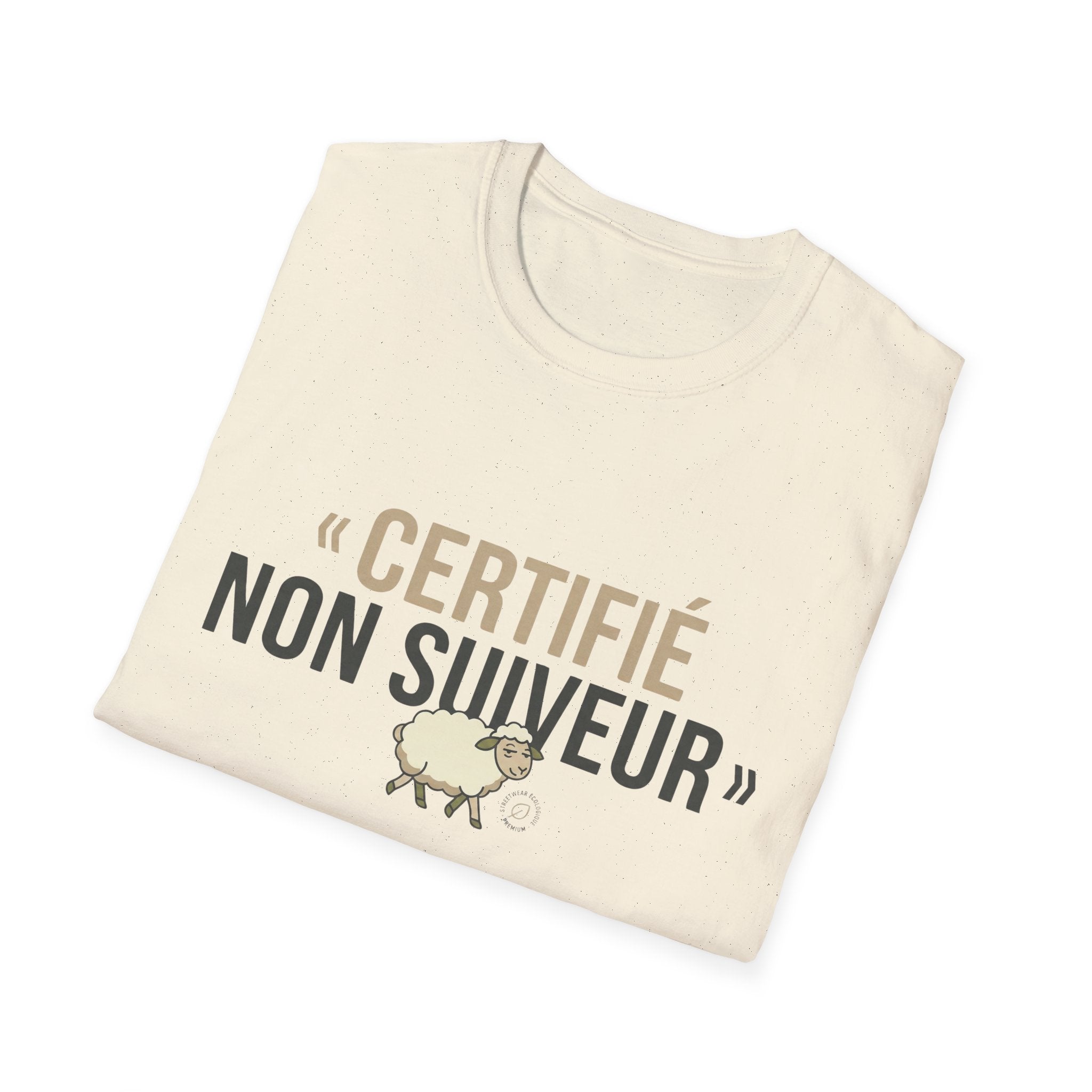 T-Shirt — "Certifié Non Suiveur" Goat Graphic