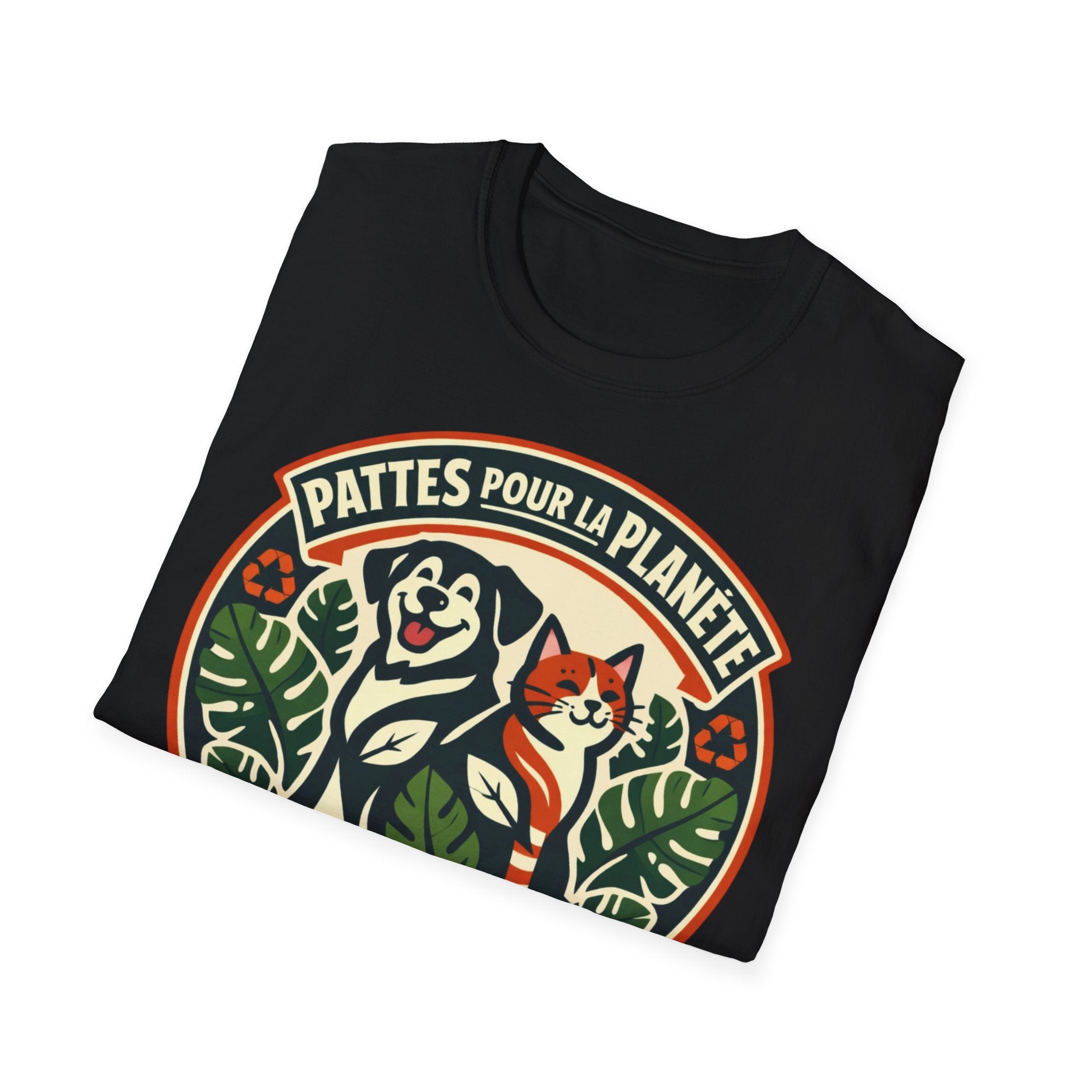 T-Shirt — "Pattes Pour La Planète" Eco Pet Rescue Tee (Adopte • Réutilise • Aime)