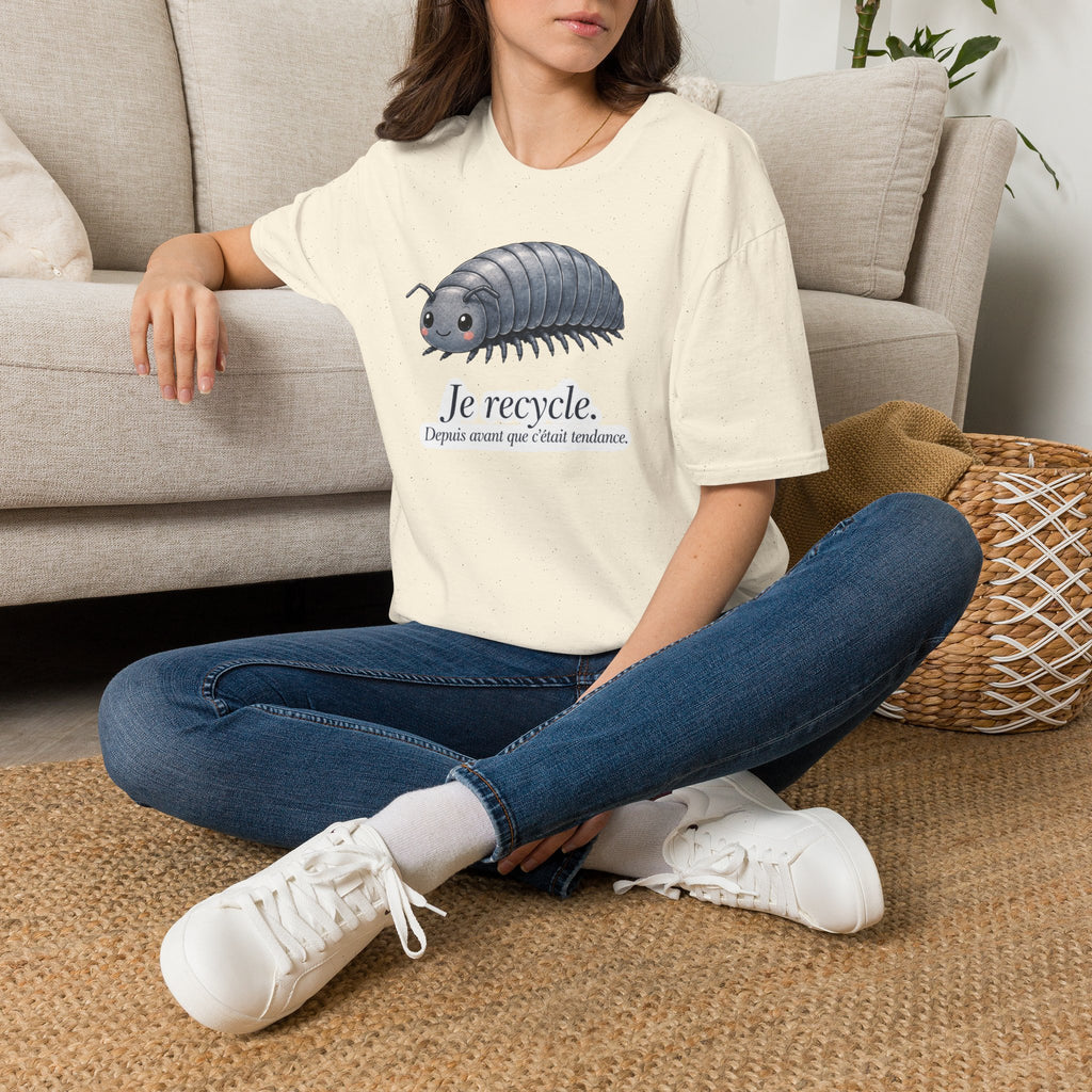 T-shirt Isopode « Je recycle. » — Adorable illustration sur le thème écologique