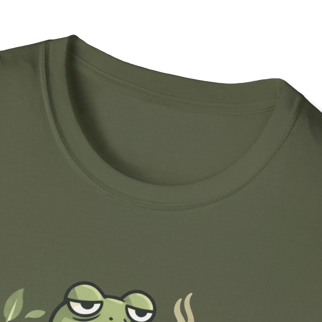 Frog Composting T-Shirt – "J'essaie de composter mes problèmes" French Eco Humor Tee