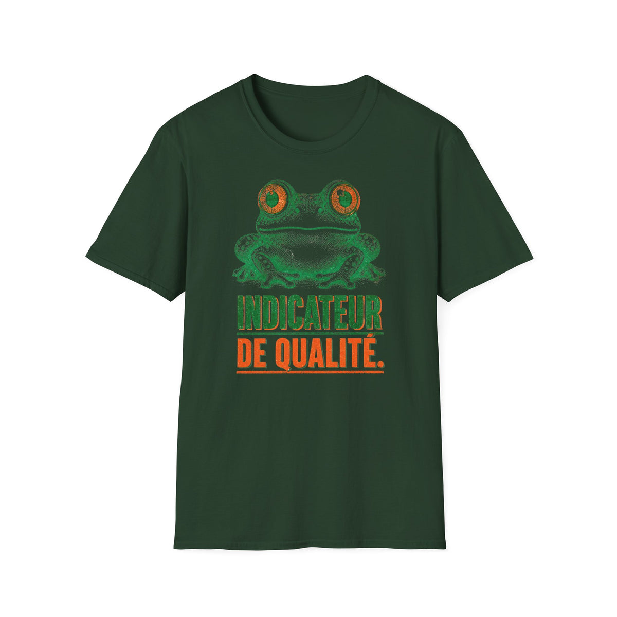 T-shirt illustré avec grenouille — « Indicateur de qualité »