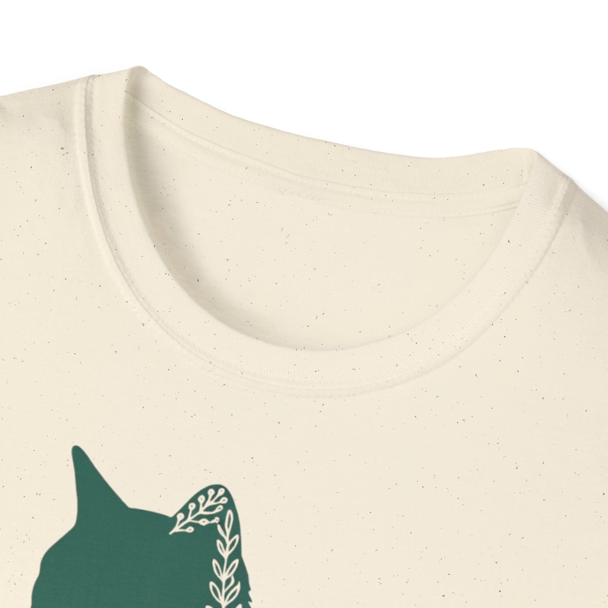 Floral Cat Silhouette T-Shirt
