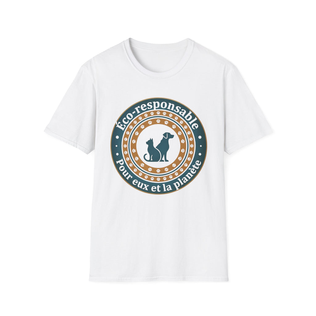 Eco-Responsible Pet T-Shirt — "Eco-responsible for them and the planet"