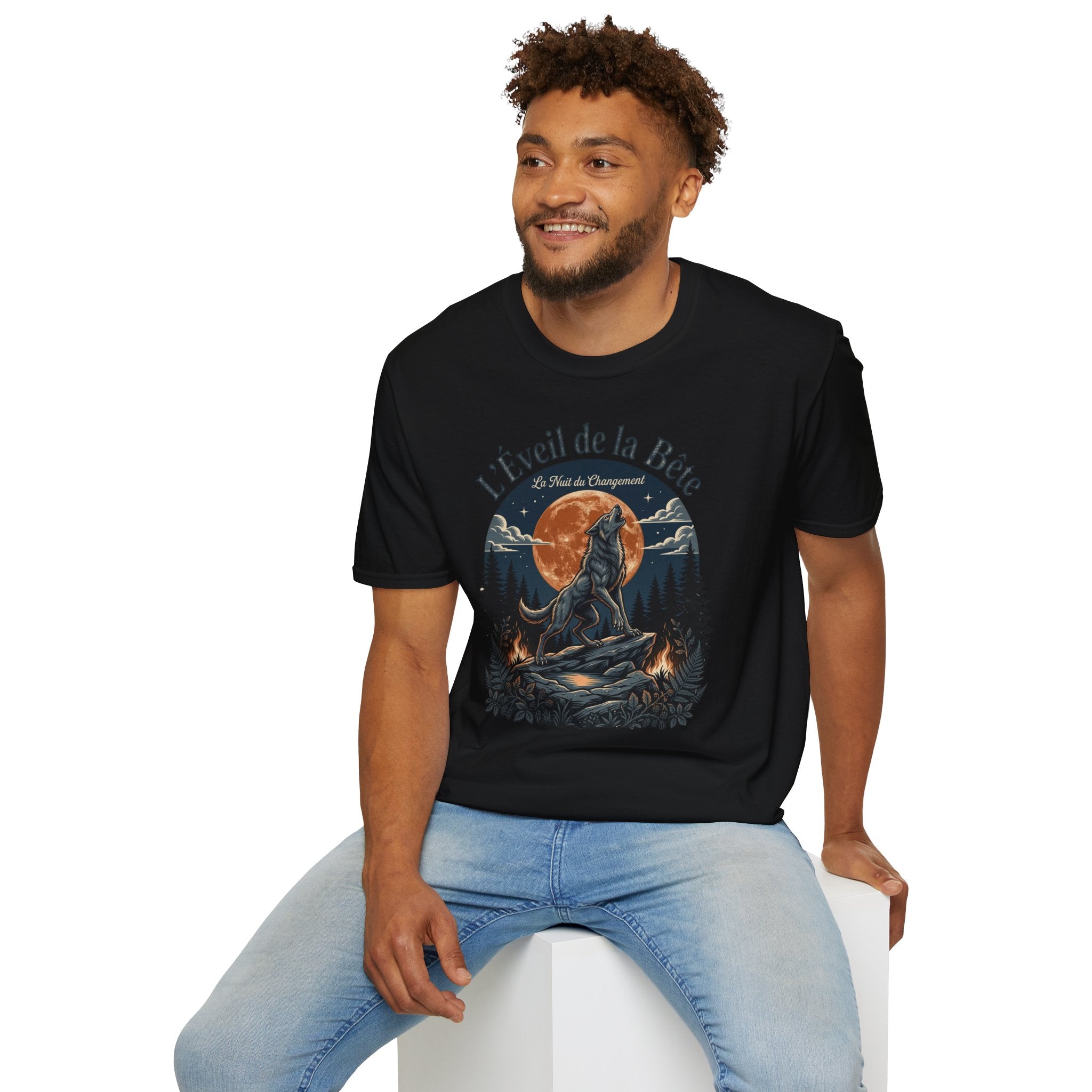 T-shirt Loup Lune « L’Éveil de la Bête» 🐺🌕
