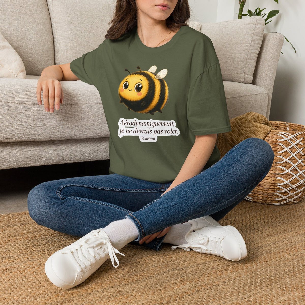 T-shirt Abeille mignonne — Adorable illustration de bourdon